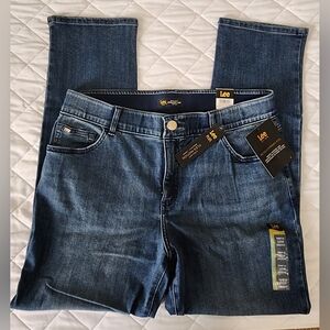 Lee plus flex motion womens 16w medium jeans,regular fit, mid rise, straight leg